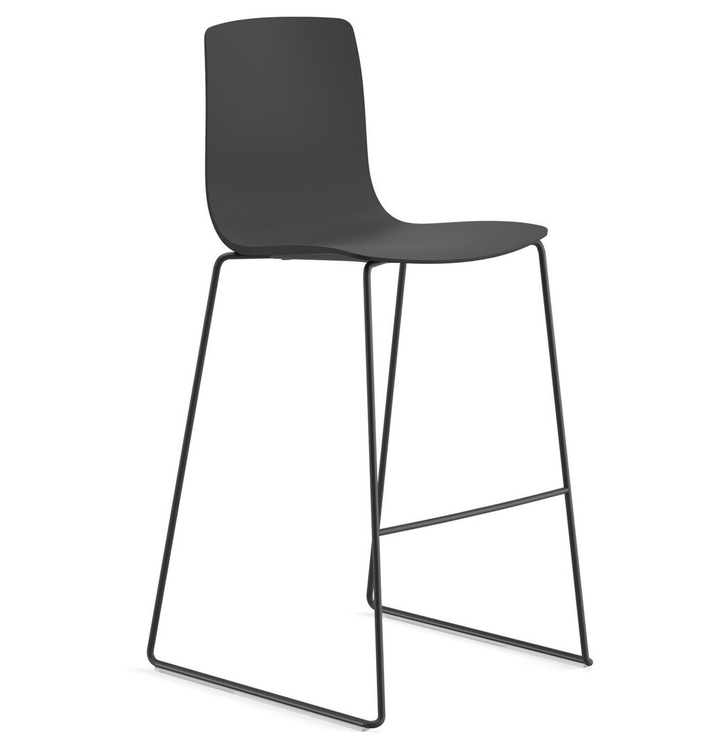 Arper Aava 02 - 7606 - Barhocker - V25 Schwarz matt  - PG00015 - Anthrazit
