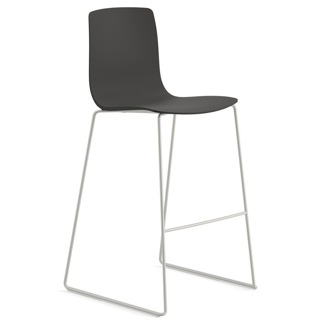 Arper Aava 02 - 7606 - Barhocker - V 68 Weiß matt - PG00015 - Anthrazit