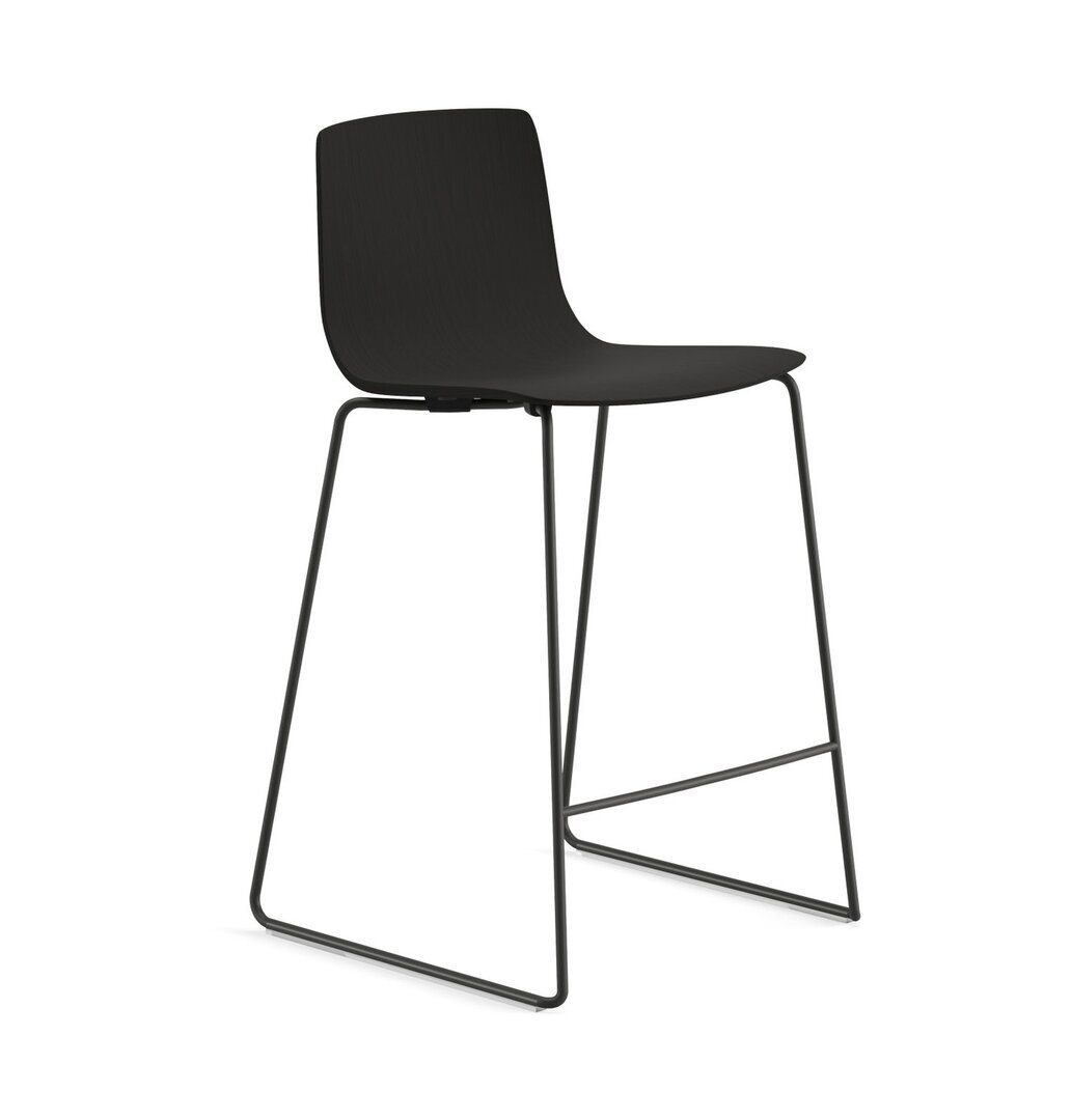 Arper Aava 02 - 7628 - Thekenhocker - V25 Schwarz matt  - L0006 - Schwarz