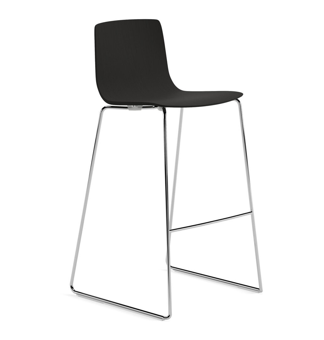 Arper Aava 02 - 7629 - Barhocker - Chrom - L0006 - Schwarz