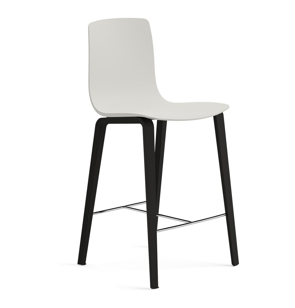 Arper Aava 02 - 7607 - Thekenhocker - L0006 - Schwarz - PG00011 - Weiss