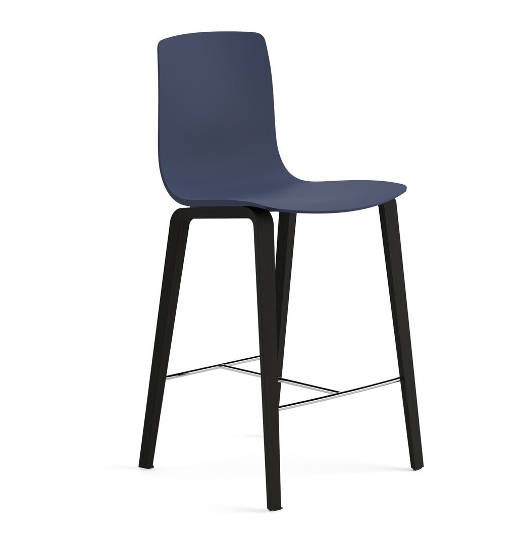 Arper Aava 02 - 7607 - Thekenhocker - L0006 - Schwarz - PG00014 - Blau