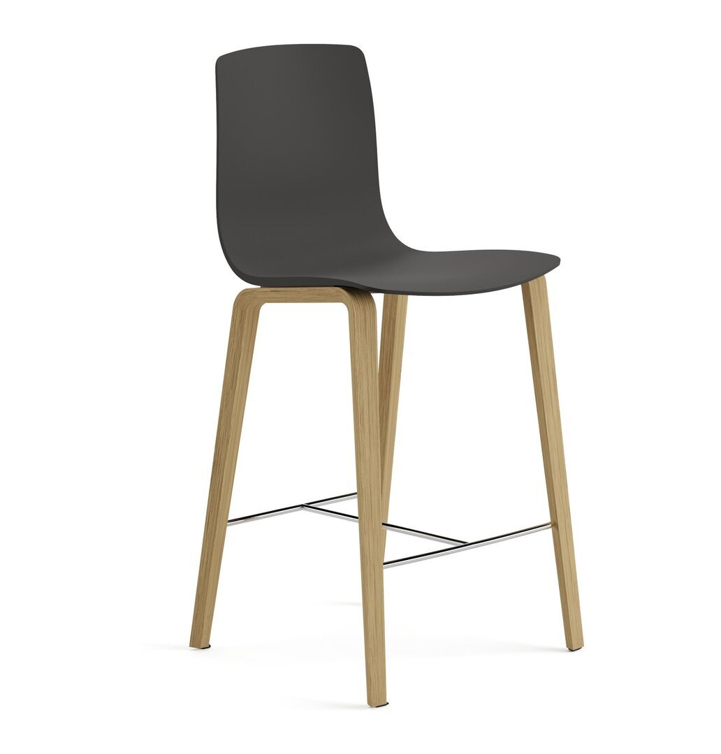 Arper Aava 02 - 7607 - Thekenhocker - L0022 - Eiche Natur - PG00015 - Anthrazit