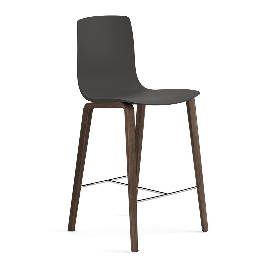 Arper Aava 02 - 7607 - Thekenhocker - L0028 - Nussbaum - PG00015 - Anthrazit