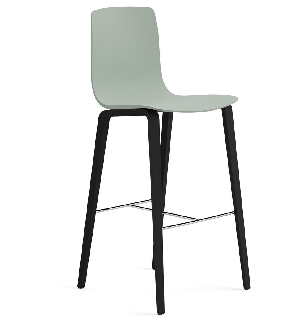 Arper Aava 02 - 7608 - Barhocker - L0006 - Schwarz - PG00013 - Hellgrau