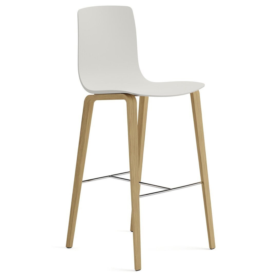 Arper Aava 02 - 7608 - Barhocker - L0022 - Eiche Natur - PG00011 - Weiss