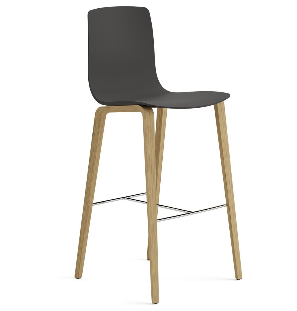 Arper Aava 02 - 7608 - Barhocker - L0022 - Eiche Natur - PG00015 - Anthrazit