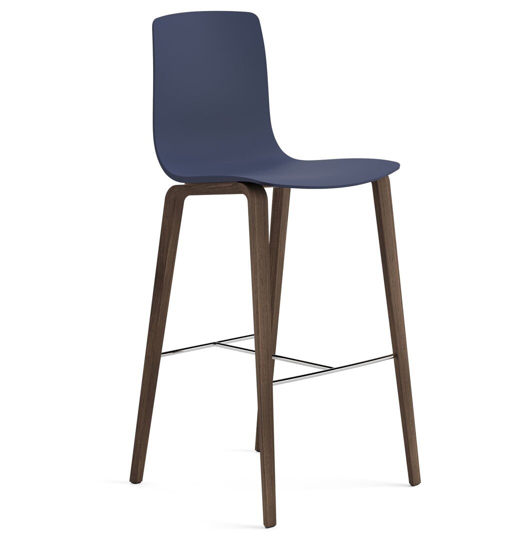 Arper Aava 02 - 7608 - Barhocker - L0028 - Nussbaum - PG00014 - Blau