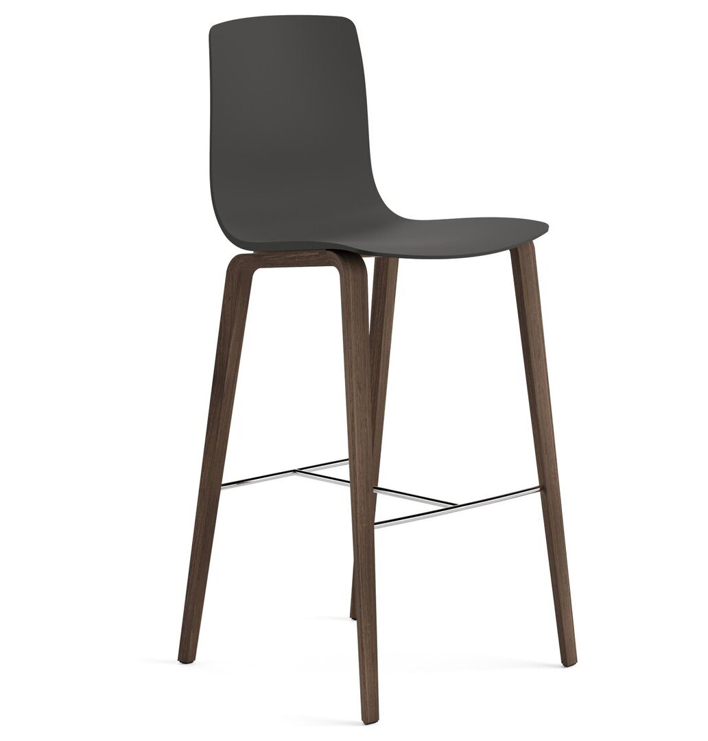 Arper Aava 02 - 7608 - Barhocker - L0028 - Nussbaum - PG00015 - Anthrazit