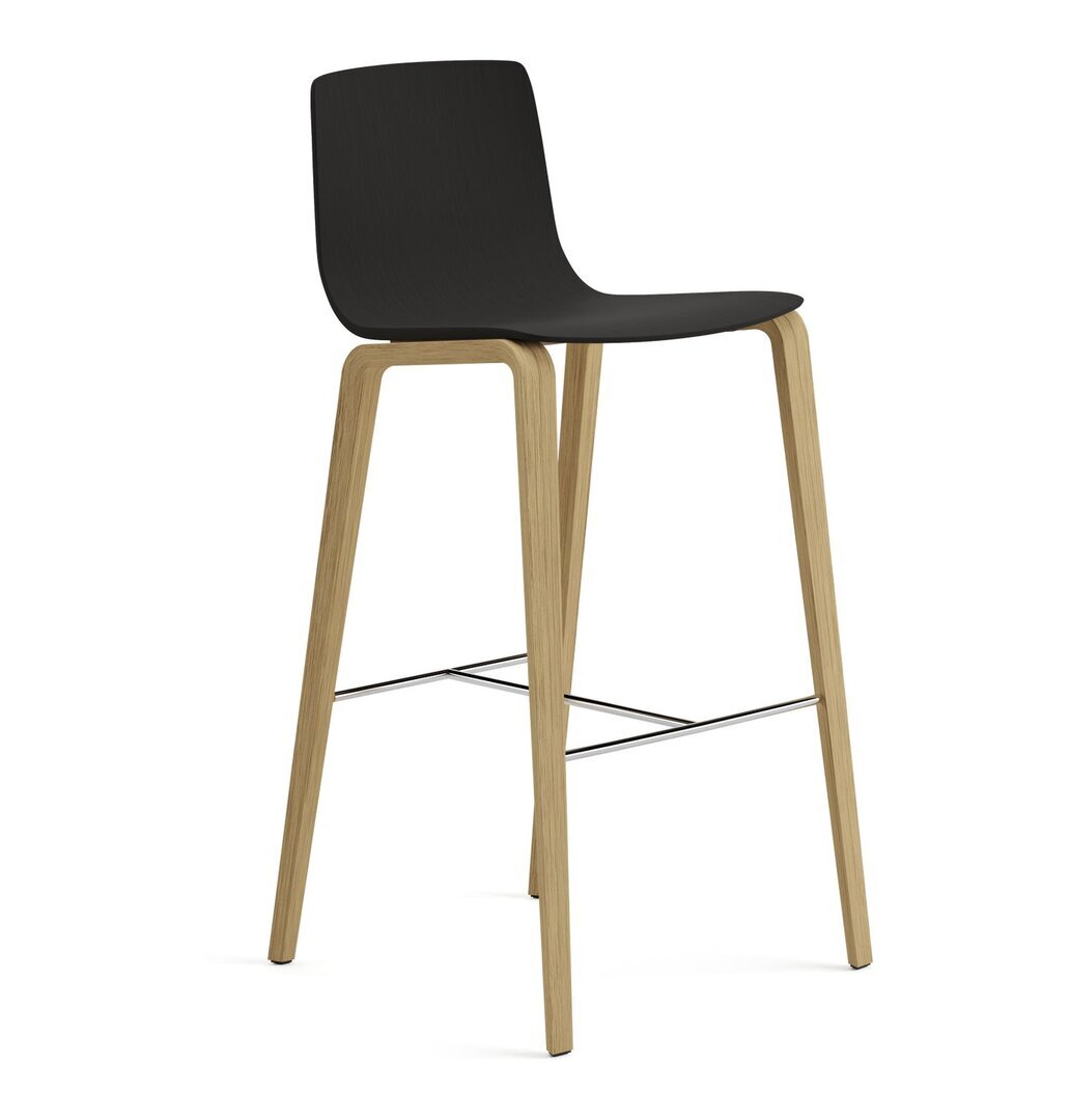 Arper Aava 02 - 7631 - Barhocker - L0022 - Eiche Natur - L0006 - Schwarz