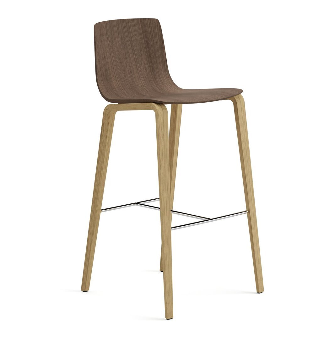 Arper Aava 02 - 7631 - Barhocker - L0022 - Eiche Natur - L0028 - Nussbaum