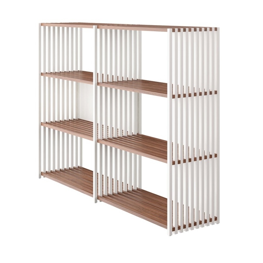 Joval Highboard Rebar 3.3 Nussbaum Reinweiss