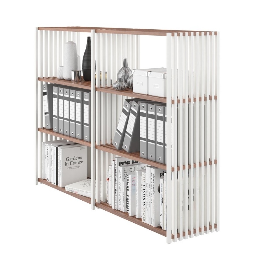Joval Highboard Rebar 3.3 Nussbaum Reinweiss