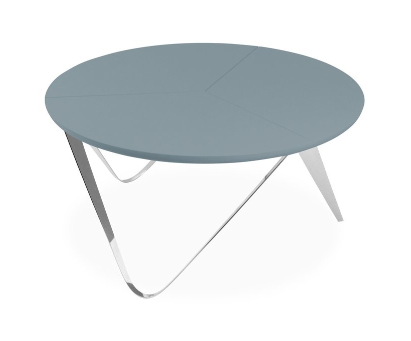 Joval Couchtisch Chronos Edelstahl - Nebelblau
