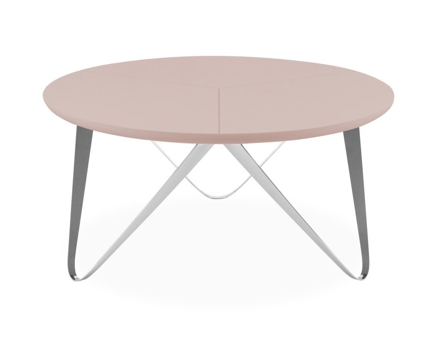 Joval Couchtisch Chronos Edelstahl - Seidenrosa