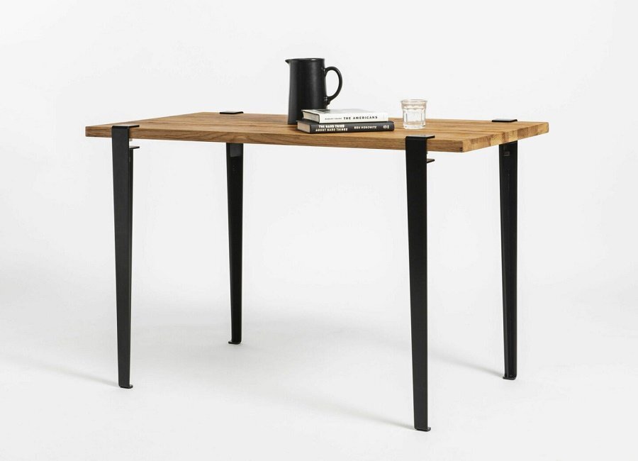 Tiptoe Lobo Table In Reclaimed Wood - Graphite Black