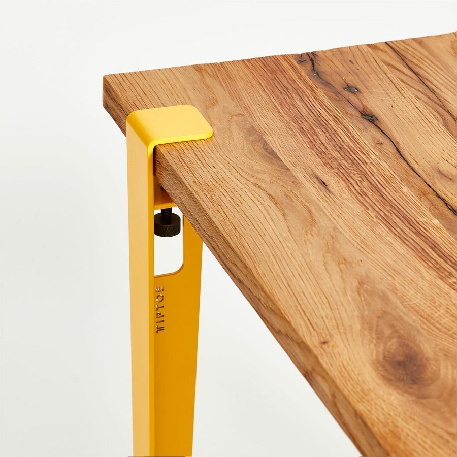 Tiptoe Lobo Table In Reclaimed Wood - Sunflower Yellow