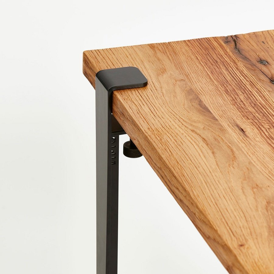 Tiptoe Duke Bench In Reclaimed Wood - Graphite Black