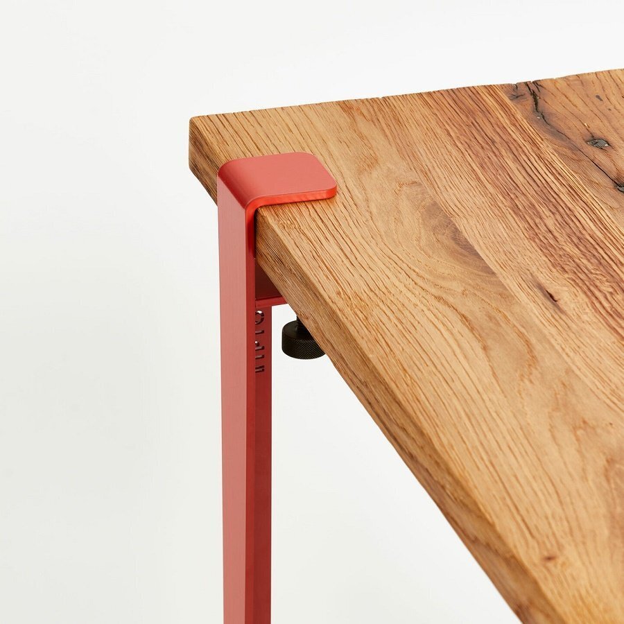 Tiptoe Duke Bench In Reclaimed Wood - Terracotta Red