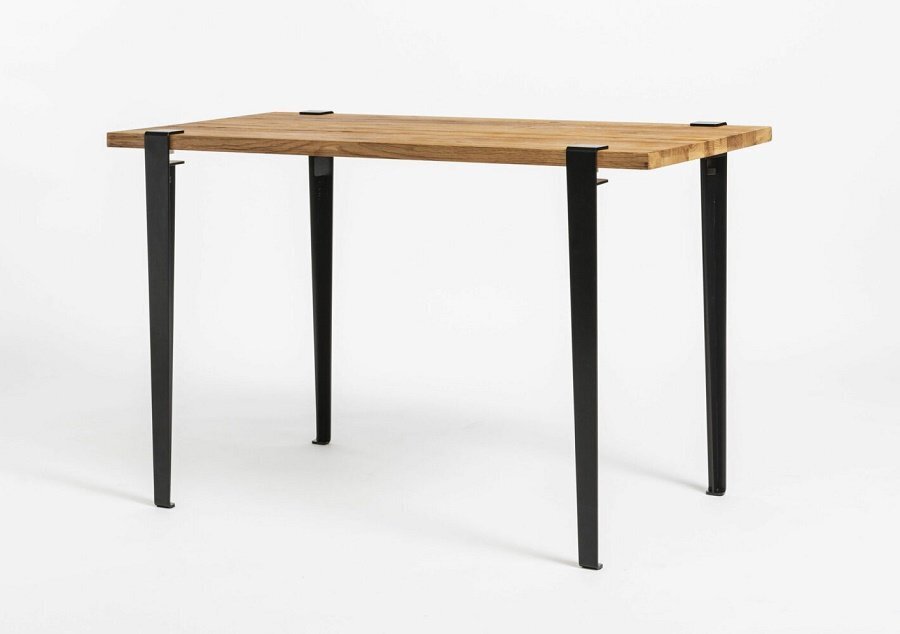 Tiptoe Noma Desk In Reclaimed Wood - Graphite Black
