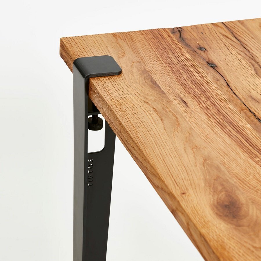 Tiptoe Noma Desk In Reclaimed Wood - Graphite Black