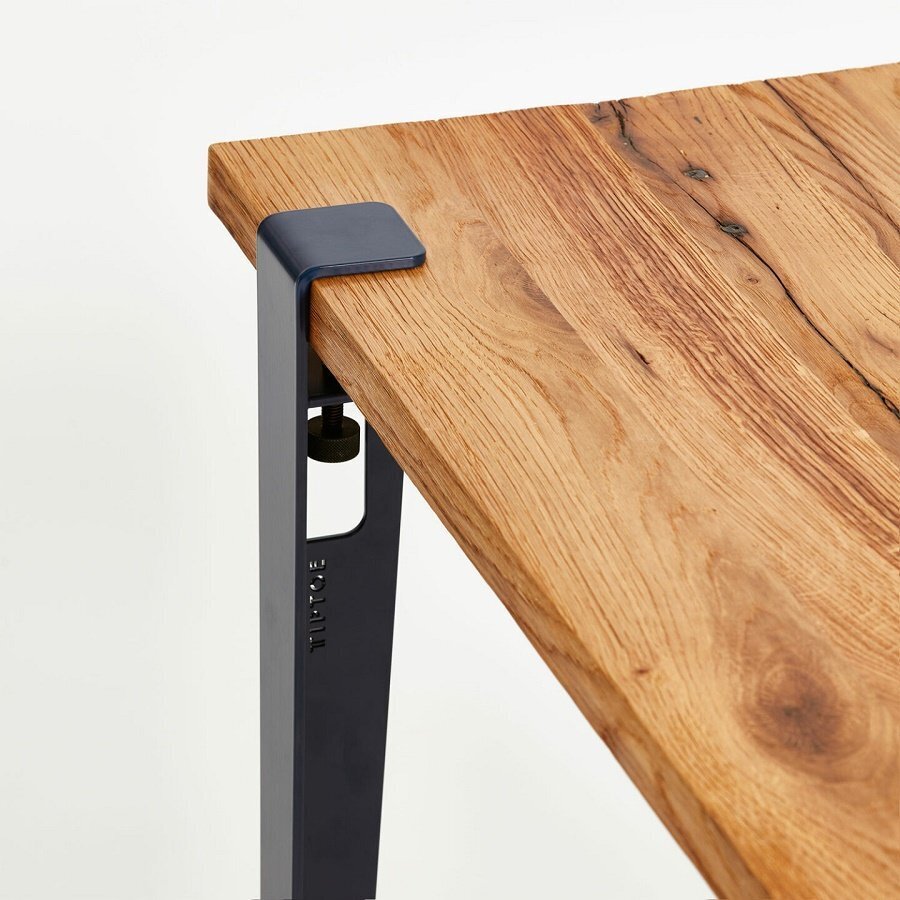 Tiptoe Noma Desk In Reclaimed Wood - Mineral Blue