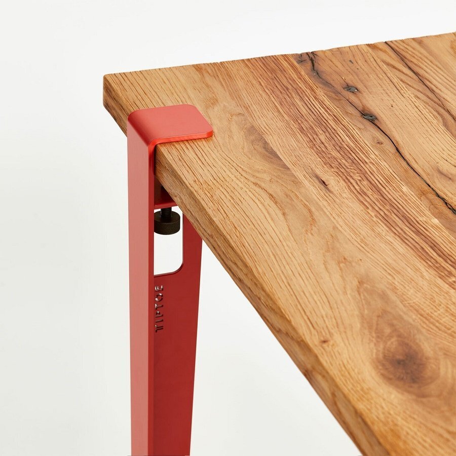 Tiptoe Noma Desk In Reclaimed Wood - Terracotta Red