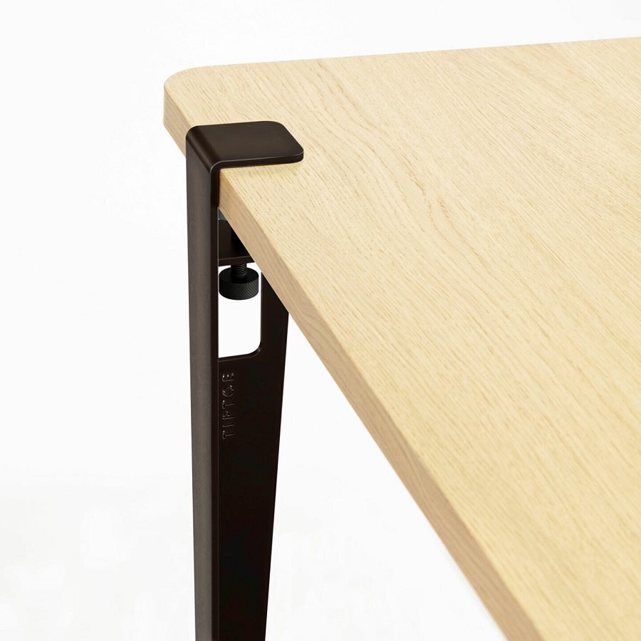Tiptoe Noma Desk - Eco-Certified Wood - Dark Steel