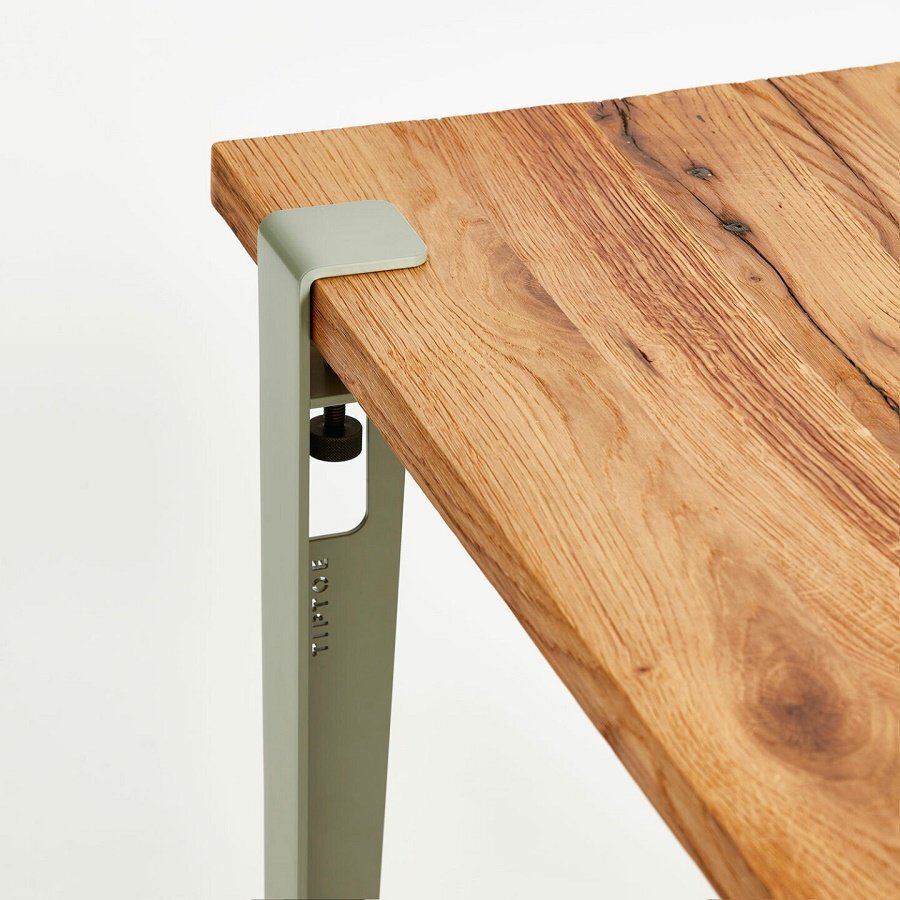 Tiptoe Lima Side Table In Reclaimed Wood - Eucalyptus Grey