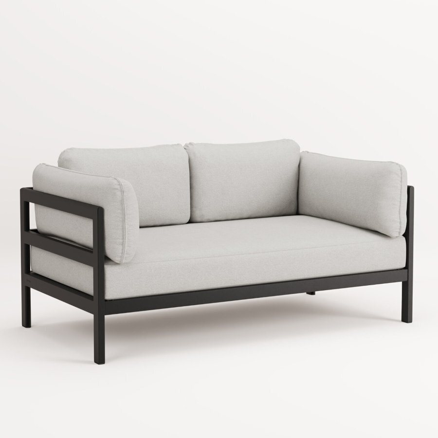 TIPTOE EASY SOFA – 2 SEATS - GRAPHITE BLACK - HEATHER GREY
