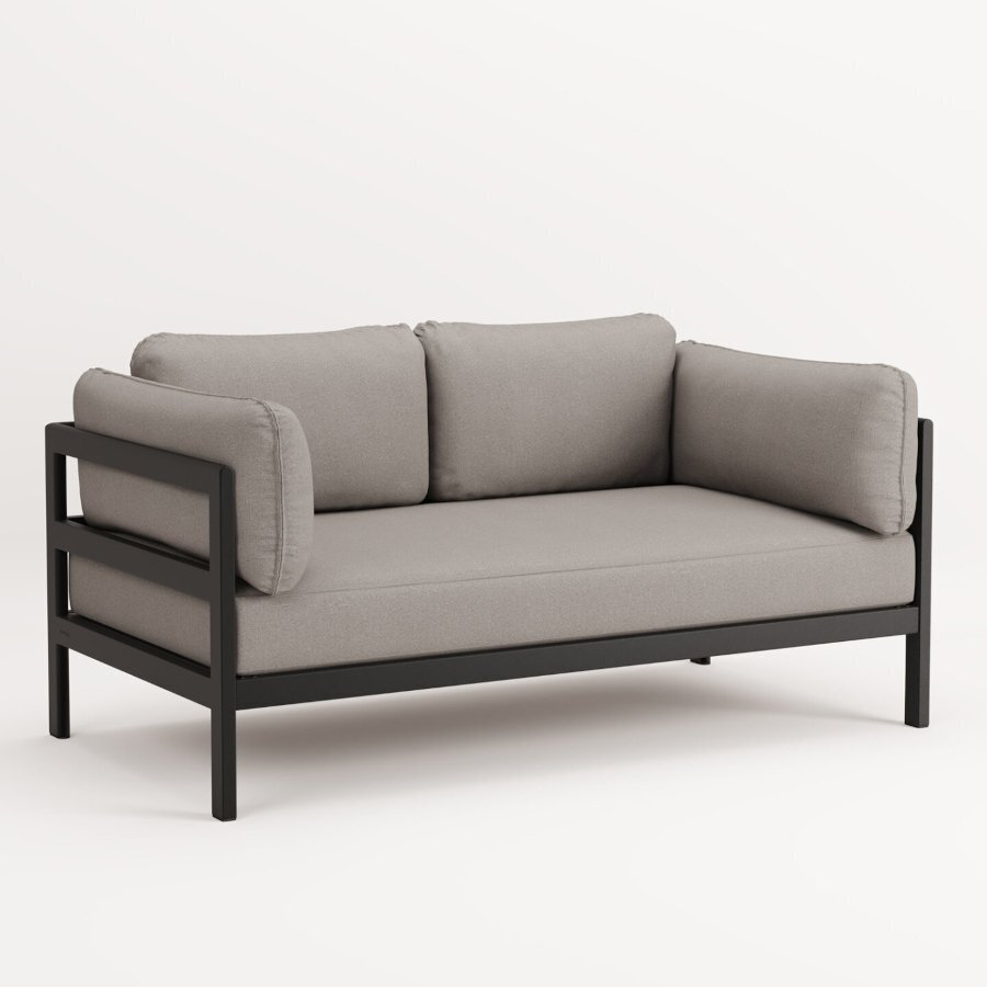 TIPTOE EASY SOFA – 2 SEATS - GRAPHITE BLACK - SAND BEIGE