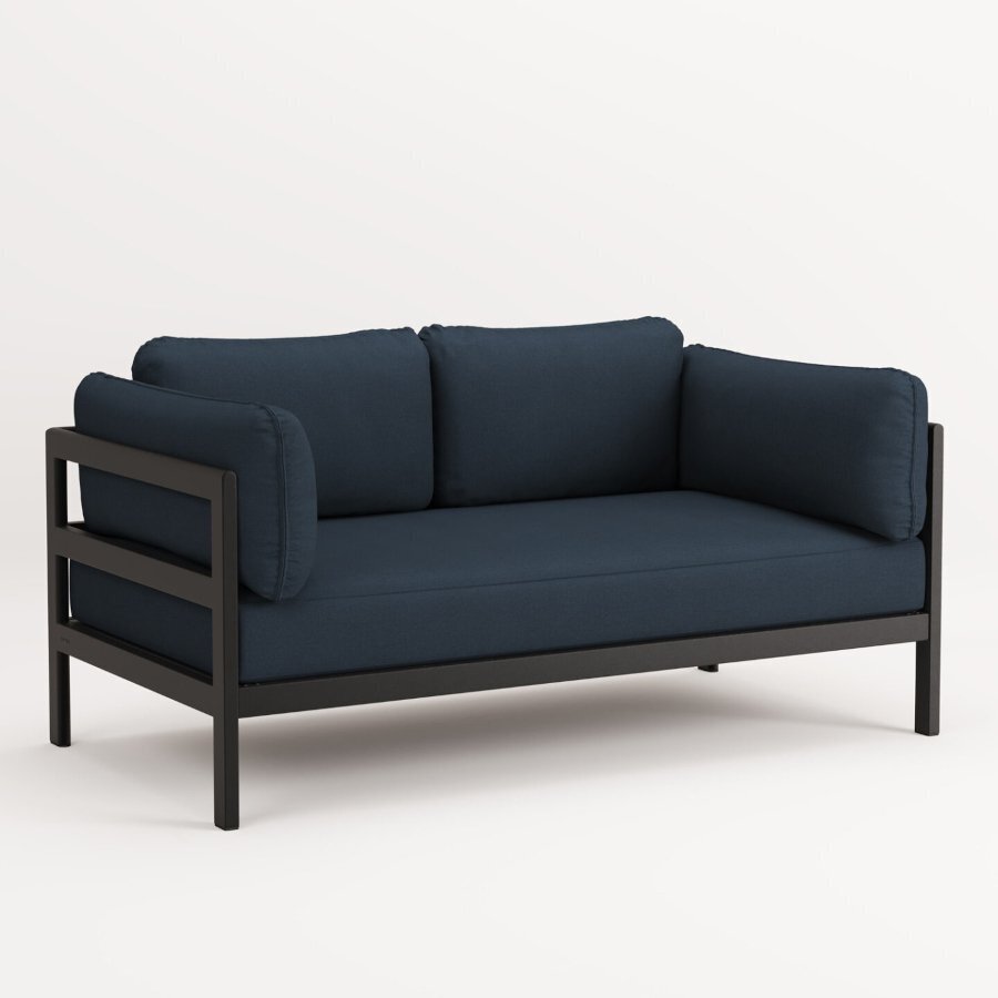 TIPTOE EASY SOFA – 2 SEATS - GRAPHITE BLACK - MIDNIGHT BLUE