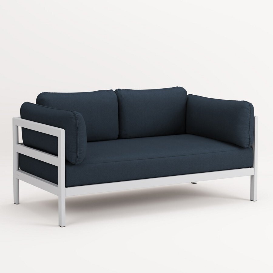 TIPTOE EASY SOFA – 2 SEATS - AUSTRAL GREY - MIDNIGHT BLUE