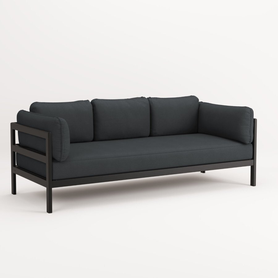 TIPTOE EASY SOFA 3 TO 4 SEATS - GRAPHITE BLACK - SLATE GREY