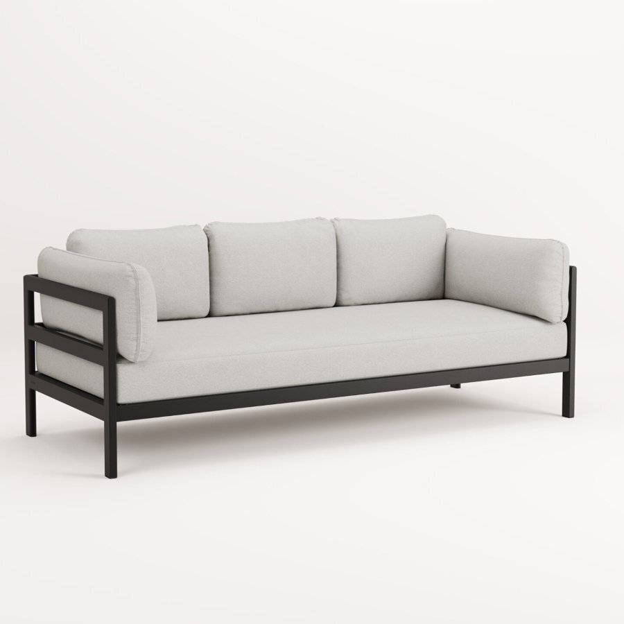 TIPTOE EASY SOFA 3 TO 4 SEATS - GRAPHITE BLACK - HEATHER GREY