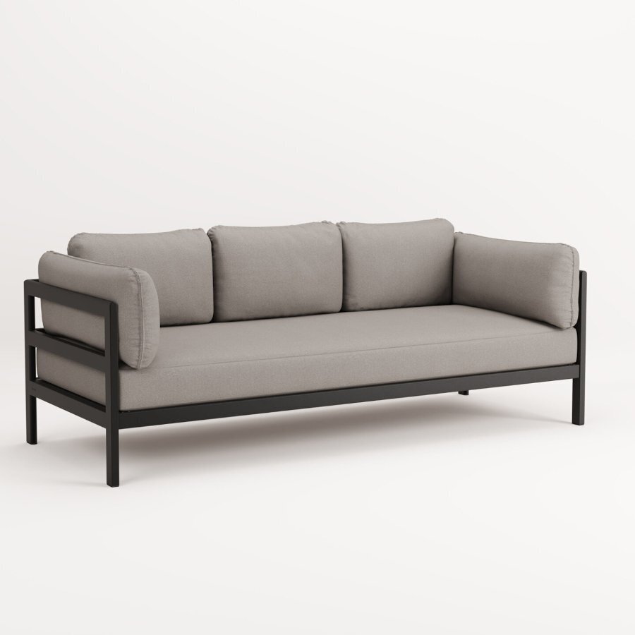 TIPTOE EASY SOFA 3 TO 4 SEATS - GRAPHITE BLACK - SAND BEIGE