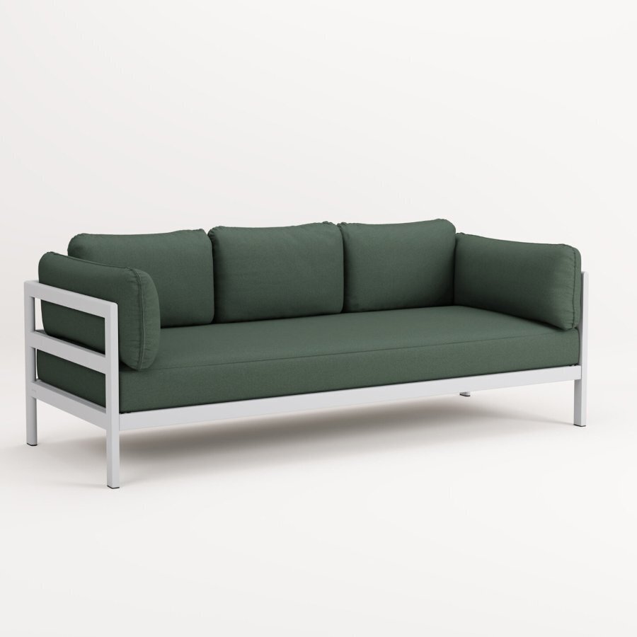 TIPTOE EASY SOFA 3 TO 4 SEATS - AUSTRAL GREY - FOREST GREEN 