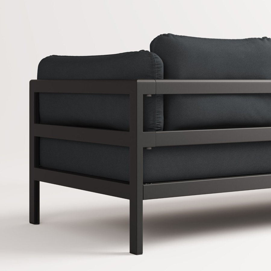 TIPTOE EASY SOFA 3 TO 4 SEATS - GRAPHITE BLACK - SLATE GREY