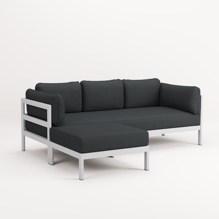 EASY CORNER SOFA – 3 TO 4 SEATS - AUSTRAL GREY - SLATE GREY