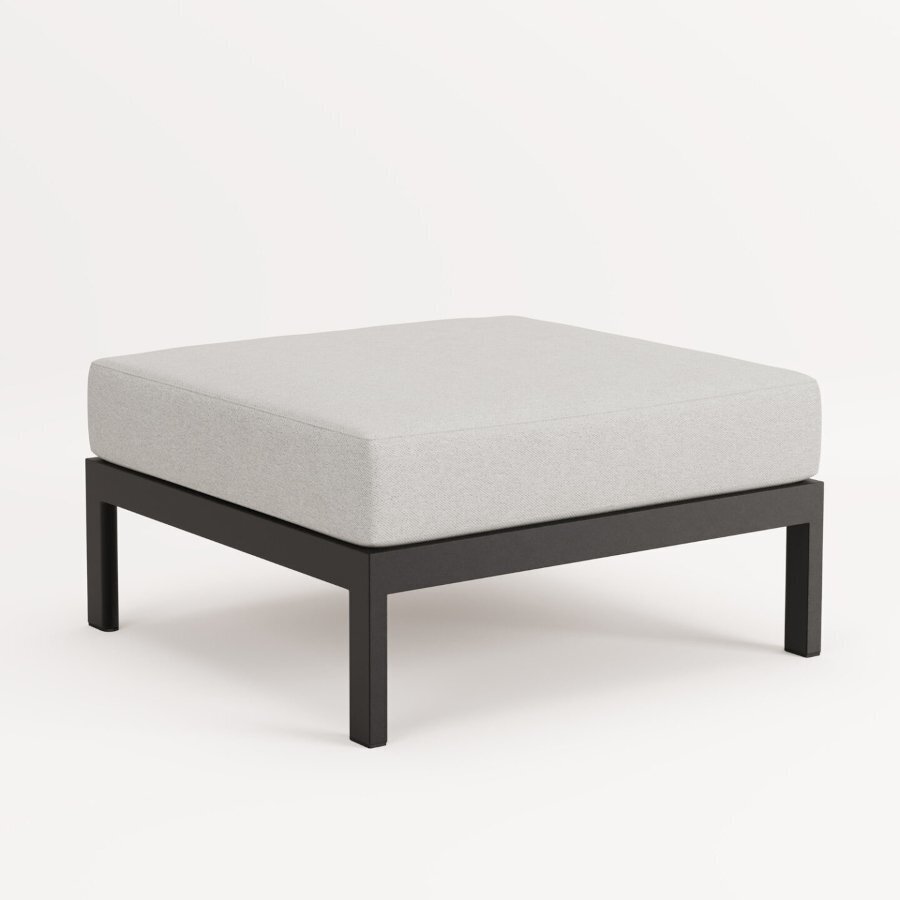 EASY OTTOMAN – CORNER UNIT - GRAPHITE BLACK - HEATHER GREY