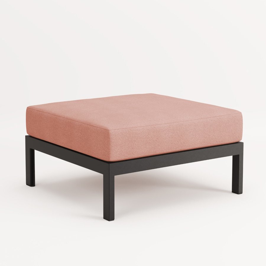 EASY OTTOMAN – CORNER UNIT - GRAPHITE BLACK - VINTAGE PINK