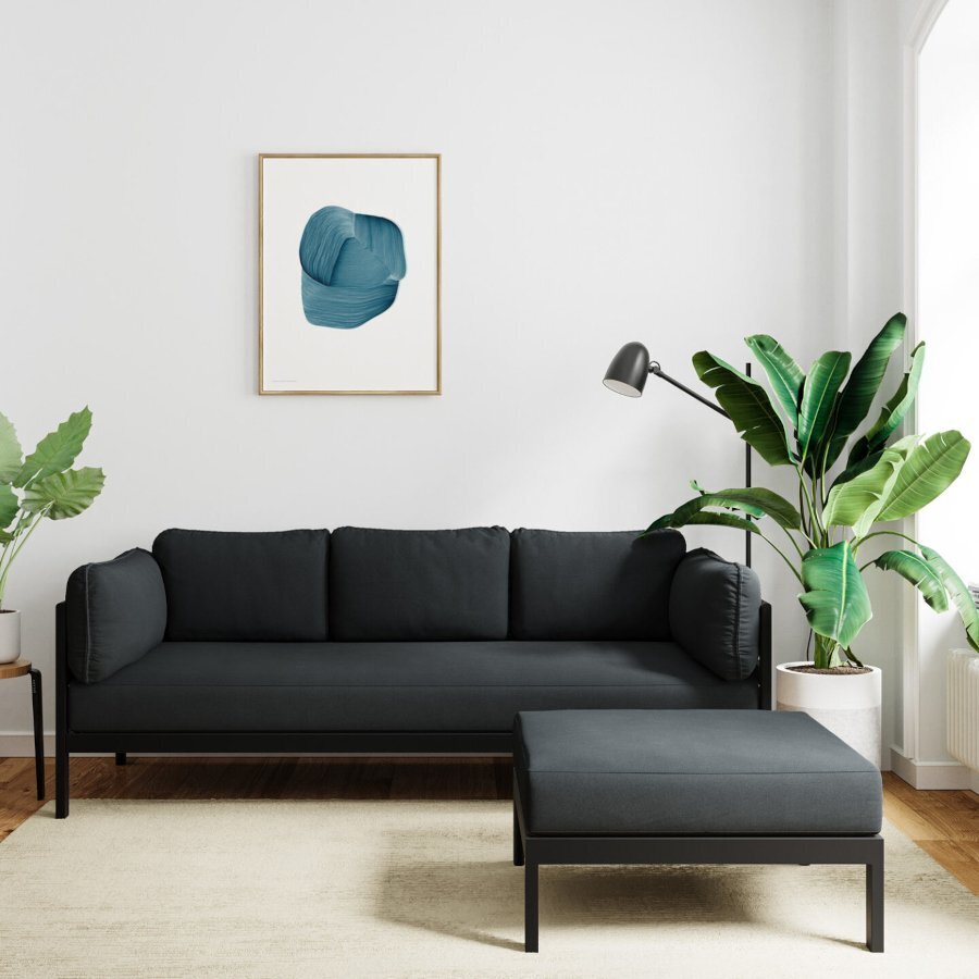 EASY OTTOMAN – CORNER UNIT - GRAPHITE BLACK - SLATE GREY