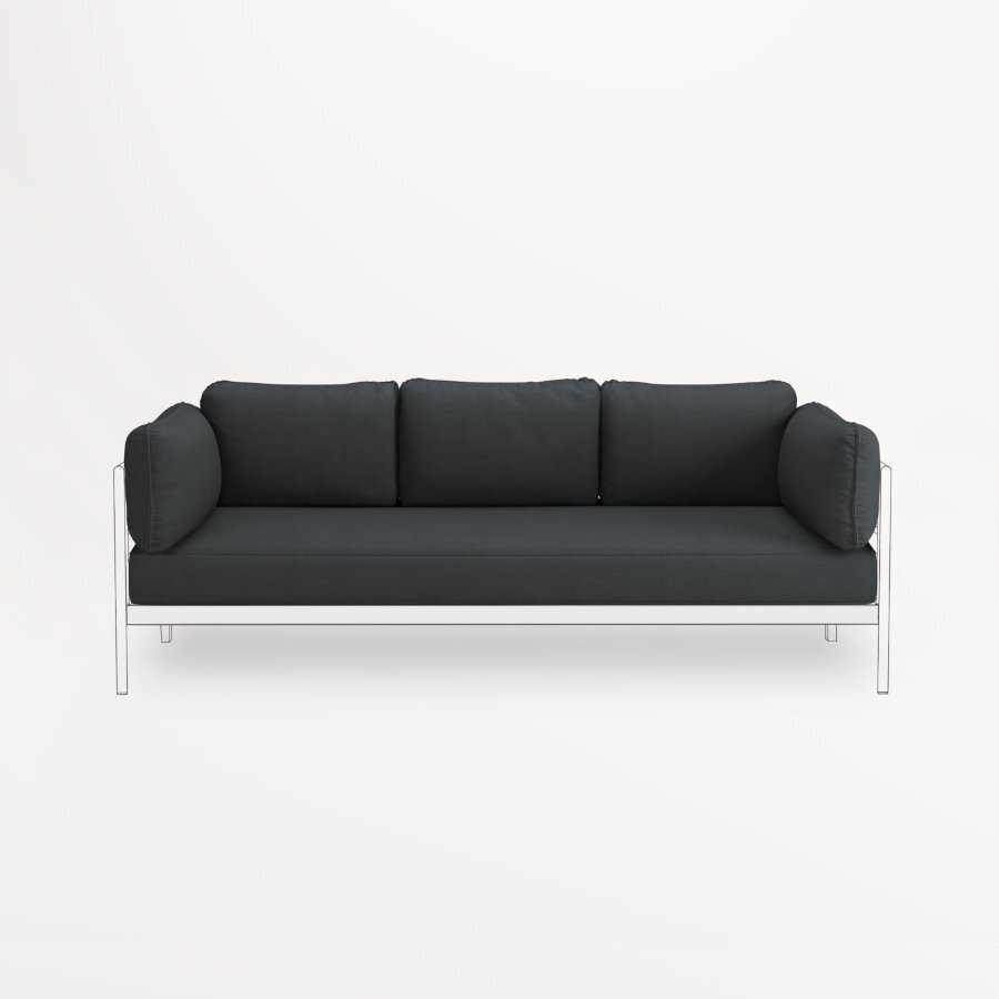 TIPTOE EASY SOFA COVERS SET - 3 TO 4 SEATER - SLATE GREY