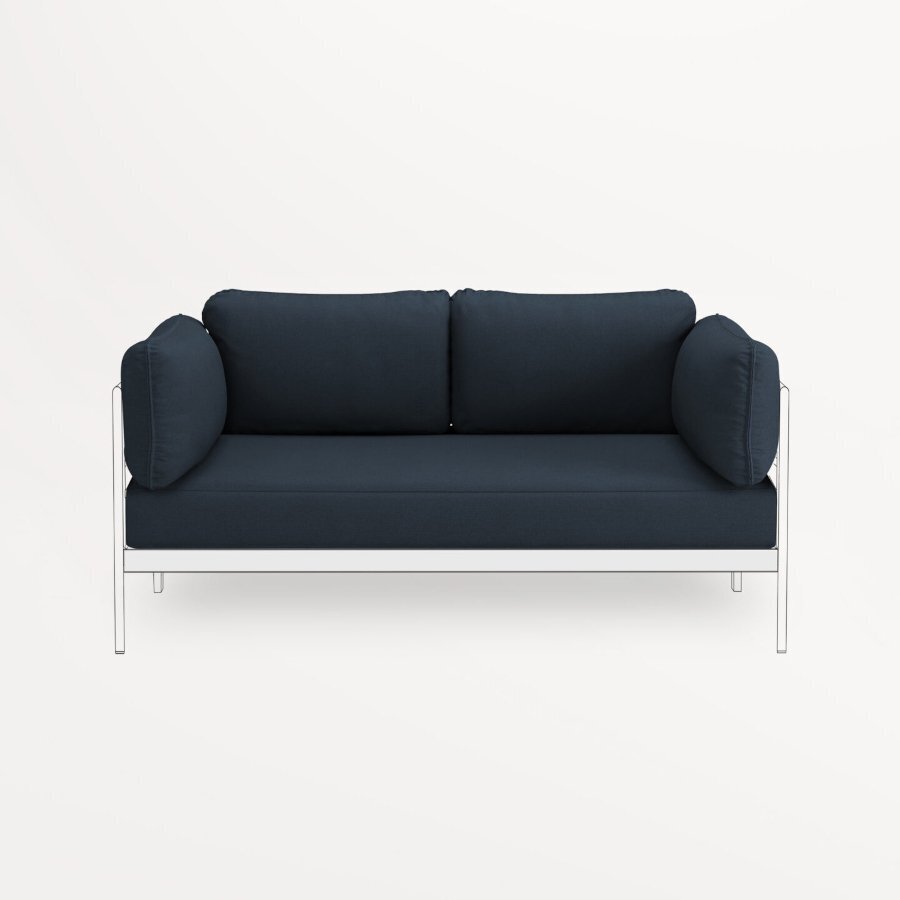 TIPTOE EASY SOFA COVERS SET - 2 SEATER - MIDNIGHT BLUE