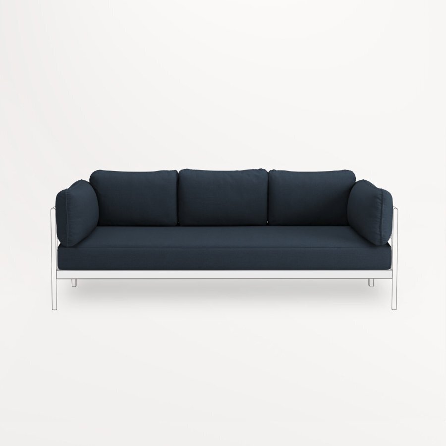 TIPTOE EASY SOFA COVERS SET - 3 TO 4 SEATER - MIDNIGHT BLUE