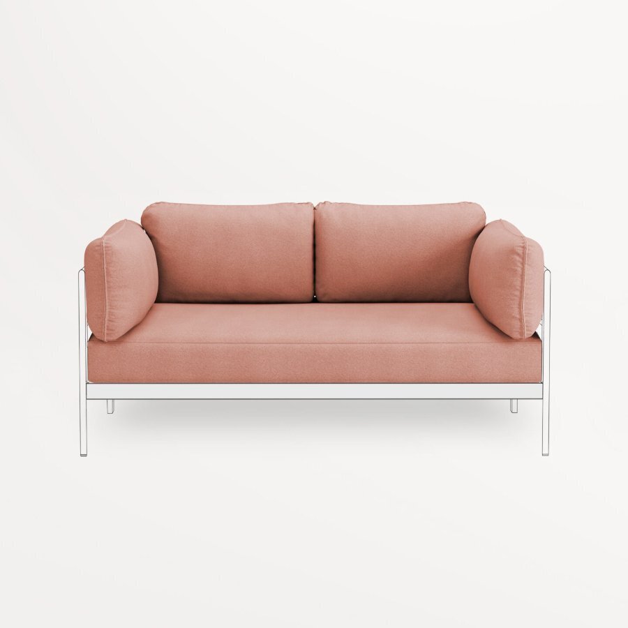 TIPTOE EASY SOFA COVERS SET - 2 SEATER - VINTAGE PINK
