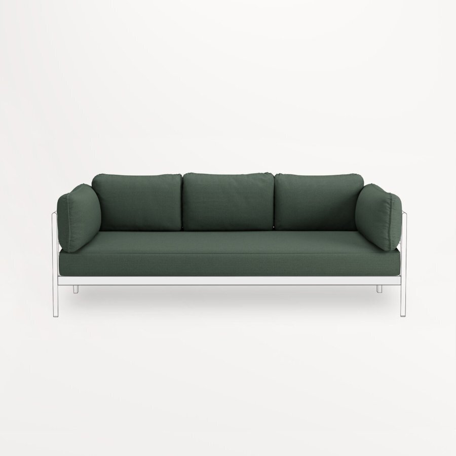 TIPTOE EASY SOFA COVERS SET - 3 TO 4 SEATER - FOREST GREEN 