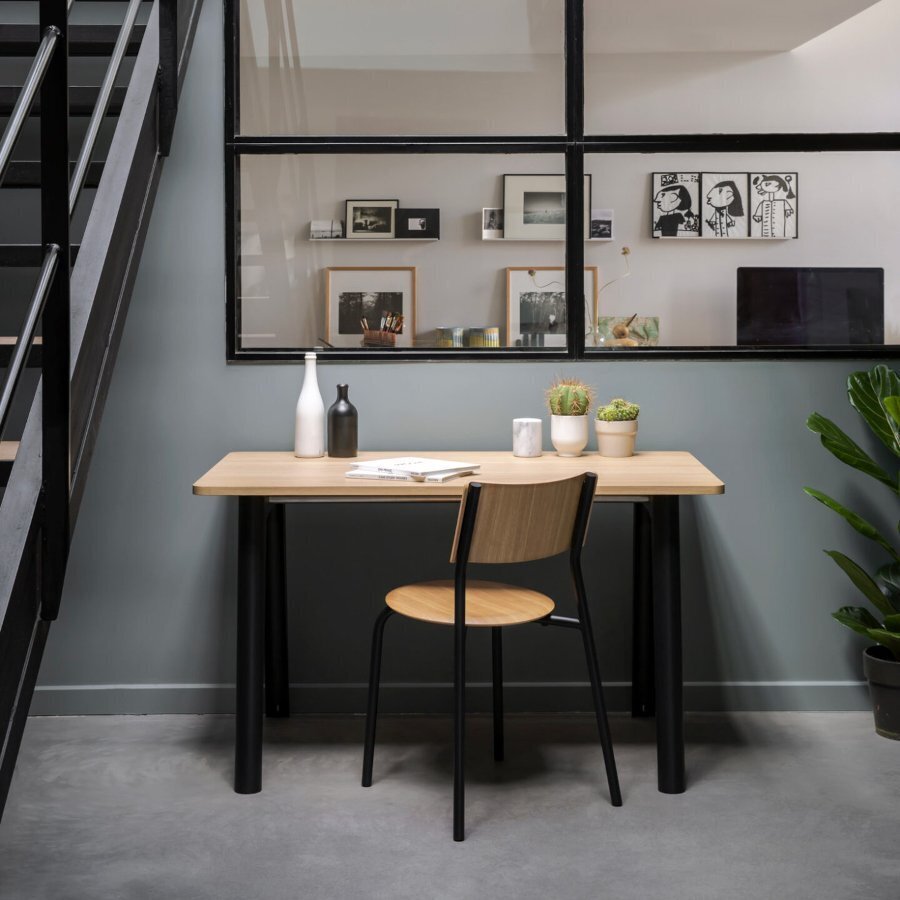 Tiptoe NEW MODERN desk – eco–certified wood - 130 X 70 CM - Graphite Black