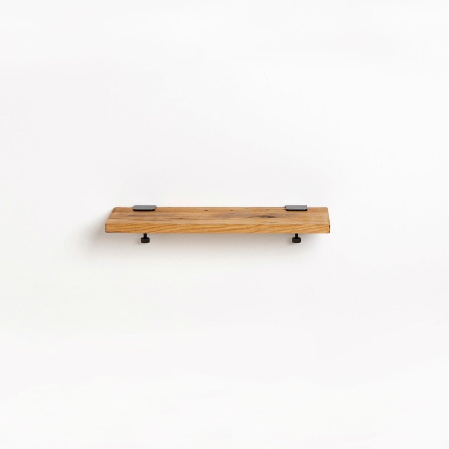 Tiptoe Reclaimed wood shelf - 60x20cm - Graphite Black