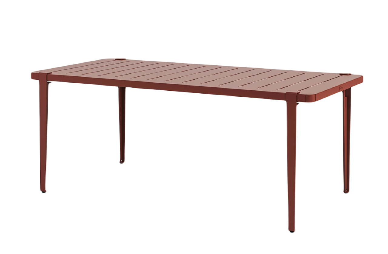 Tiptoe Midi Outdoor Table - Tisch - Brick Red - L190 x H75 x T90 cm